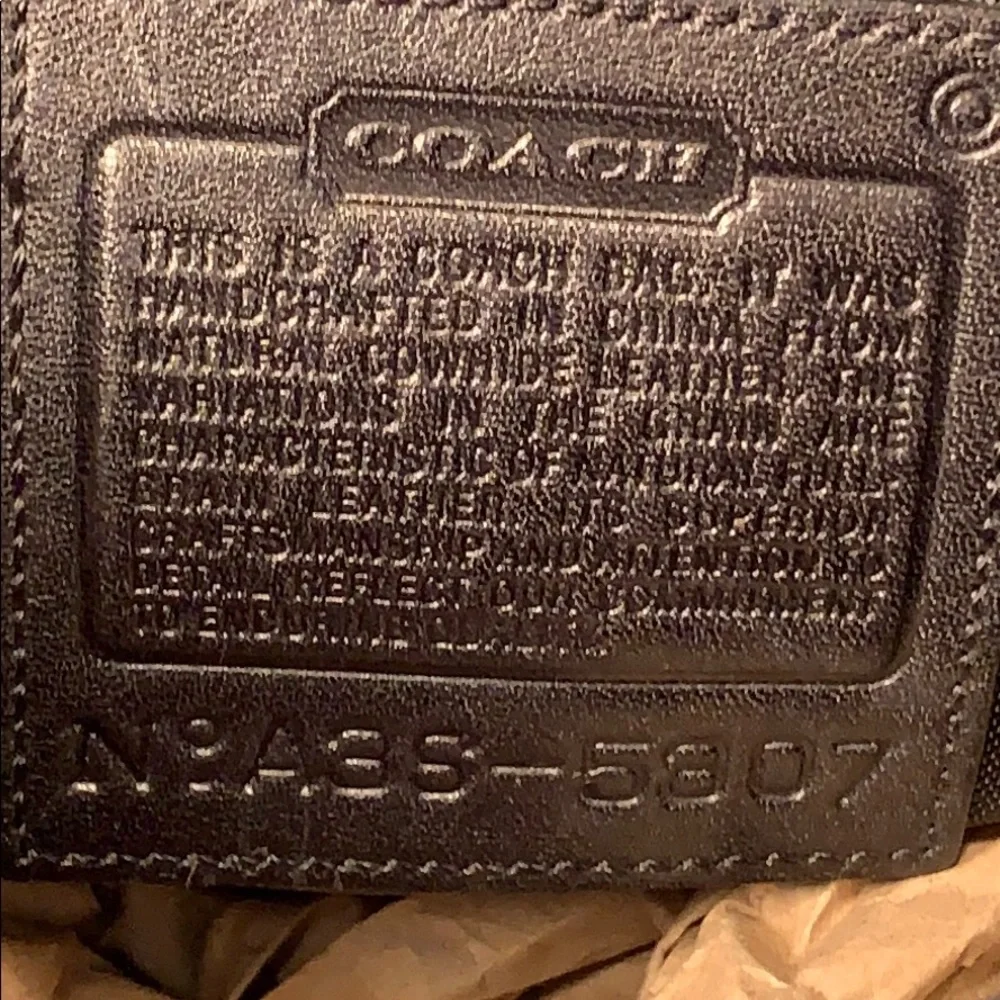 Vintage Coach lock/keys computer shoulder leather